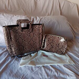 Snake Skin Print Bag Set